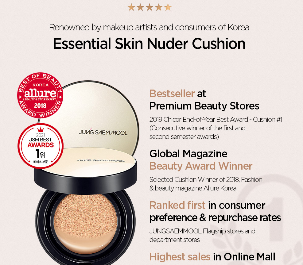 Jungsaemmool Essential Skin Nuder Cushion (Refill Included) | Bunni Beauty