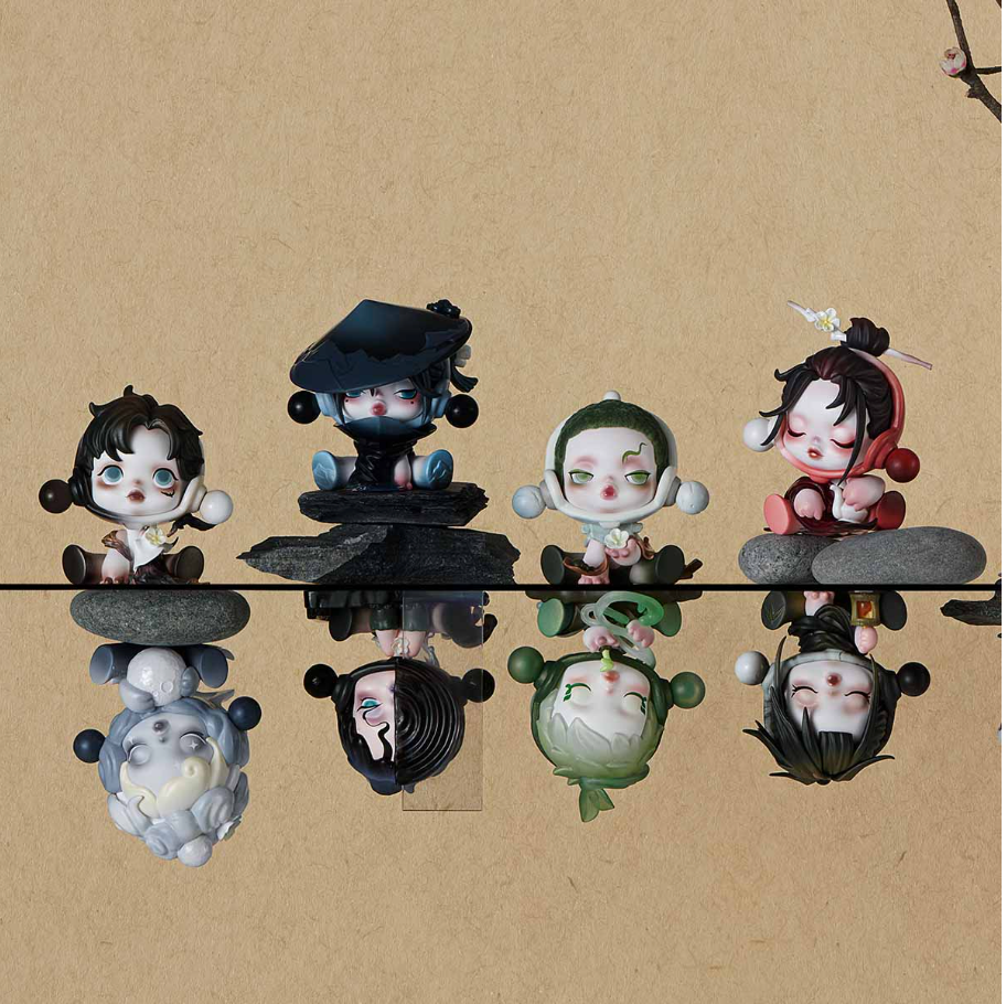 SKULLPANDA The Ink Plum Blossom Series Figures | Bunni Beauty